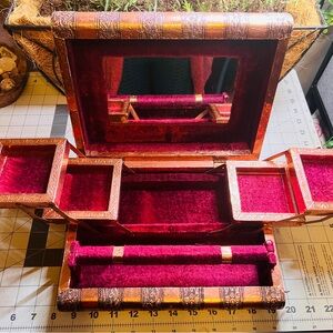 Copper finish jewelry box (medieval)